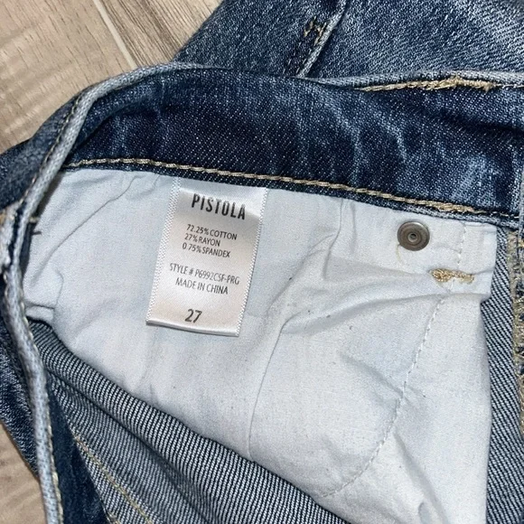 Pistola jeans distressed high rise jeans size 27 - Picture 3 of 11